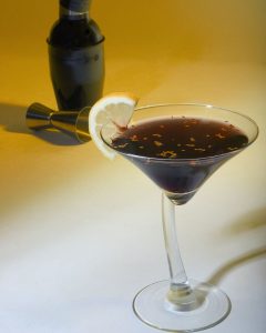 Black and Gold Martini